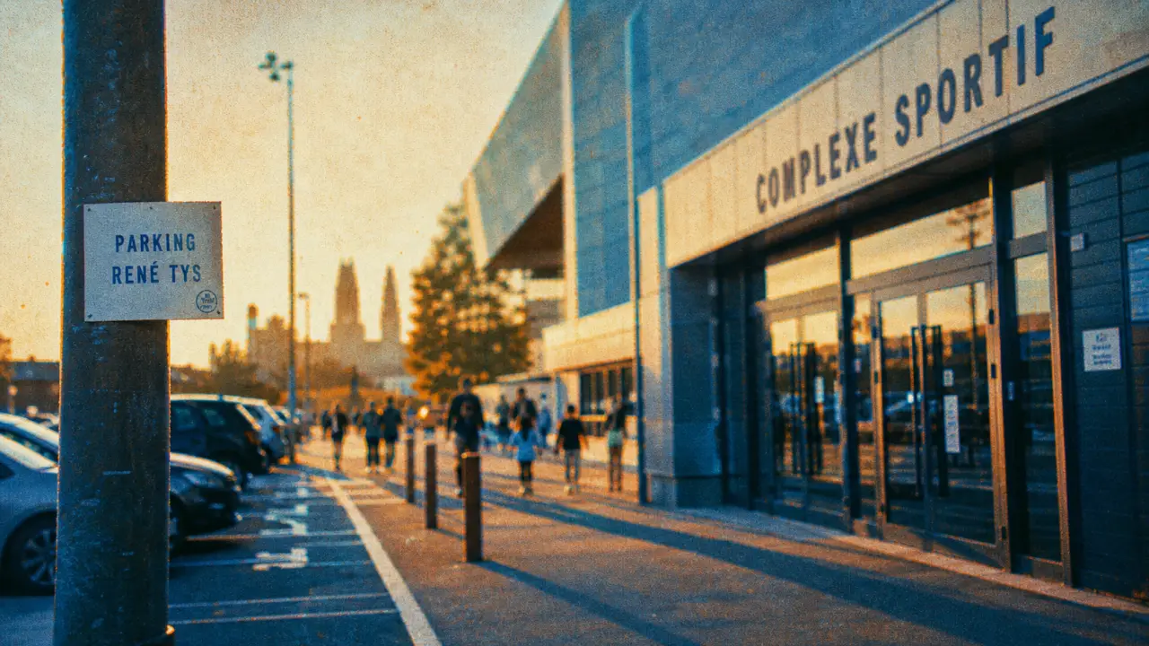Activités René Tys Reims : entrée complexe sportif et parking