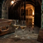 Dégustation champagne ardennes à Reims devant une cave