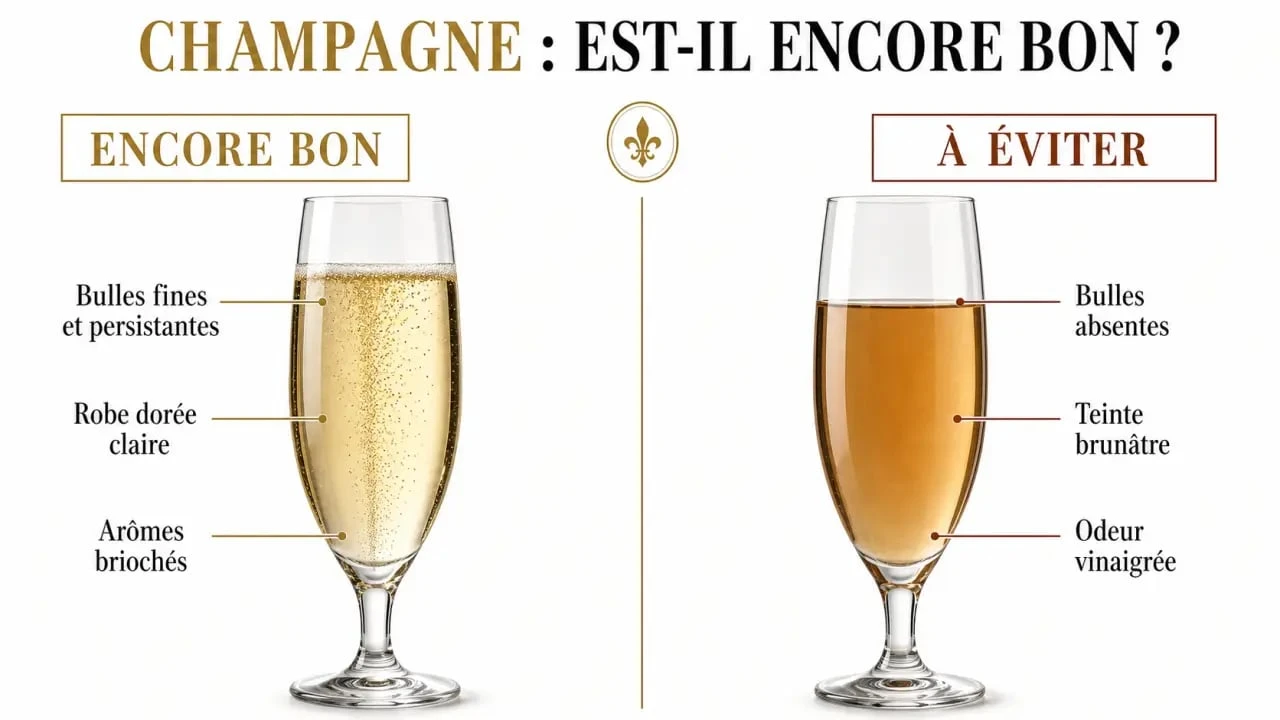 Est ce que le champagne se périme : signes visuels et olfactifs d'un champagne encore bon