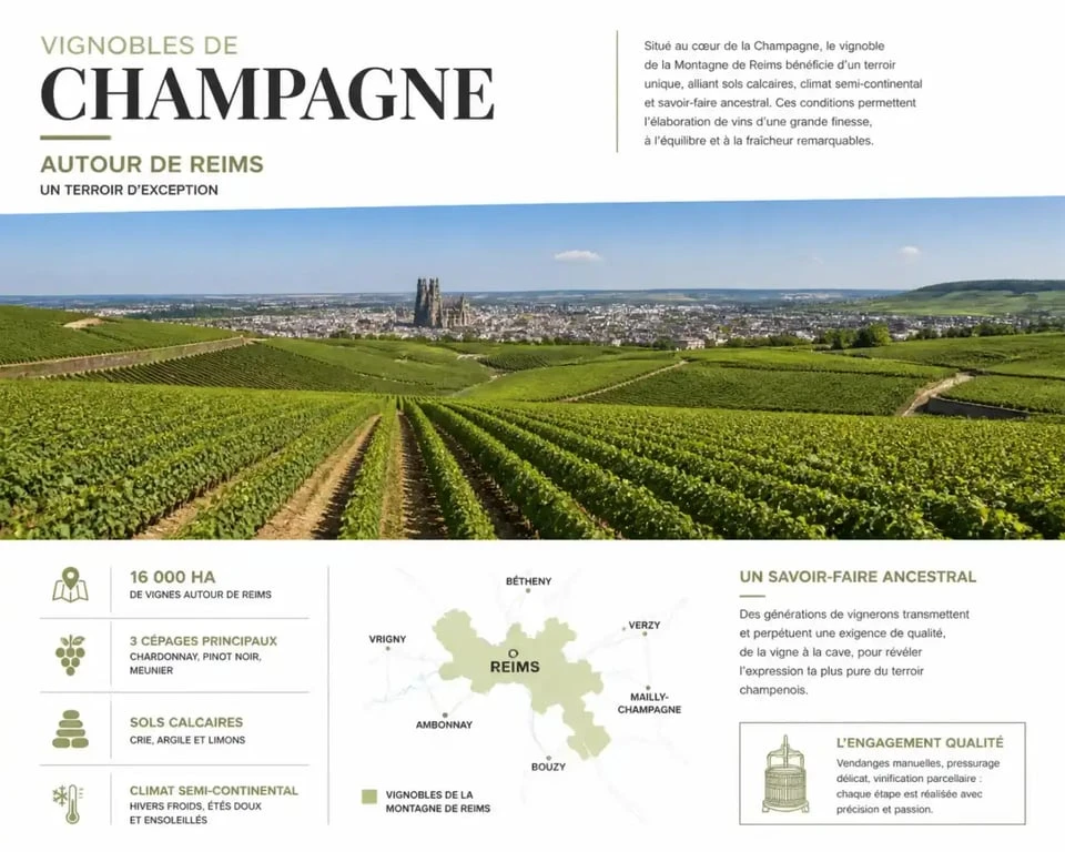 Vignobles de Champagne près de Reims pour une escapade le week-end