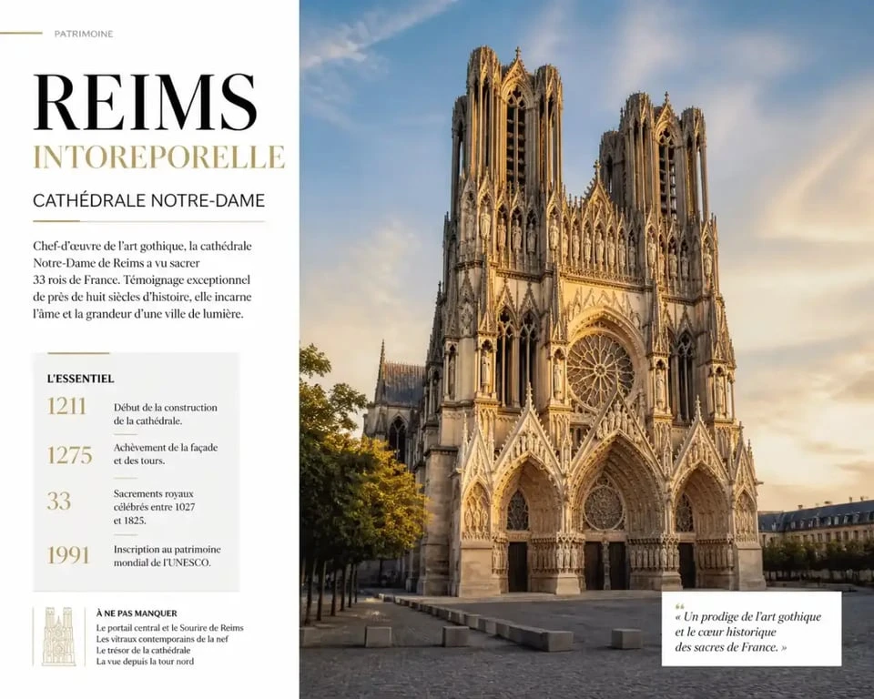 Cathédrale Notre-Dame de Reims, incontournable pour un week-end à Reims