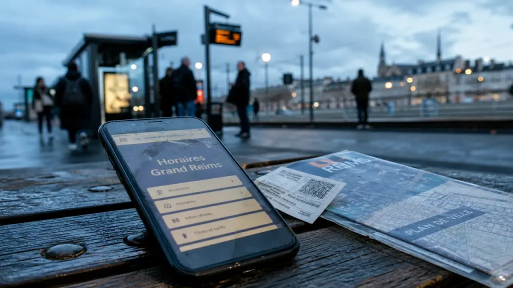 Horaire grand reims sur smartphone avant de partir