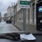 Place verte parking : zone verte et durée autorisée, marquage vert au sol et horodateur