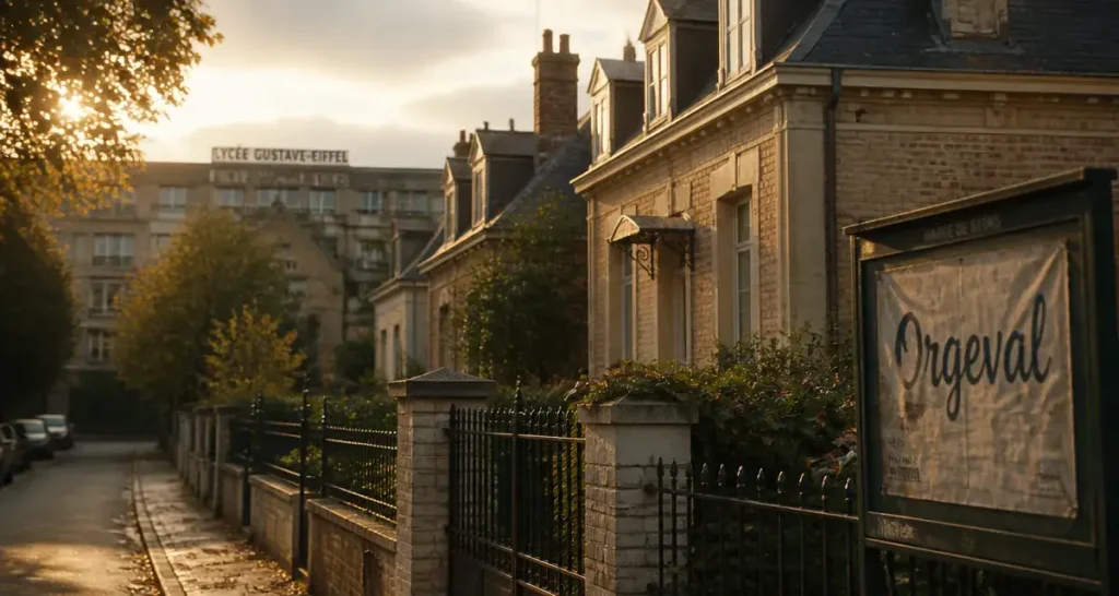 Reims Orgeval : rue résidentielle calme, pavillons et jardins
