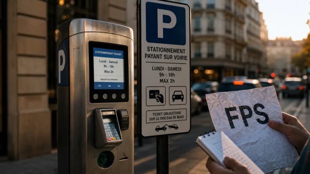 Unité du stationnement payant voirie : horodateur et FPS sur voirie