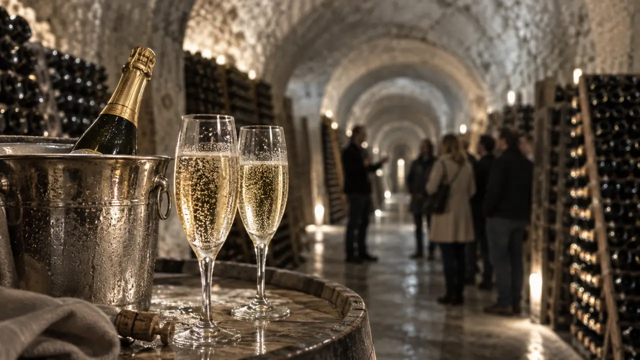 Dégustation de champagne reims en cave souterraine à 12 °C