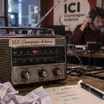 Ici Champagne Reims : poste radio 95,1 MHz en studio