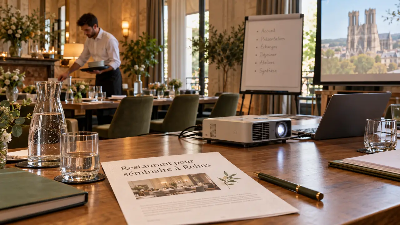 Restaurant pour séminaire Reims : salle privatisée et réunion professionnelle