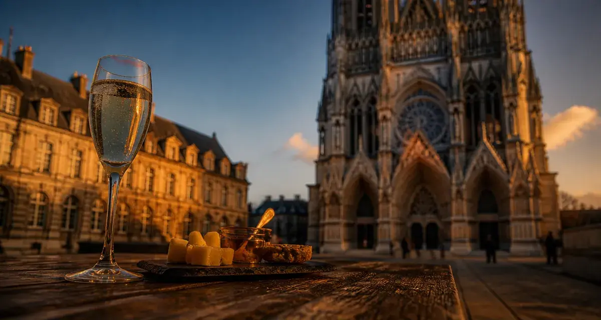 Visiter Reims en un jour : verre de Champagne et cathédrale Notre-Dame de Reims
