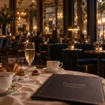 continental restaurant reims : salle lounge avec petit-déjeuner et cocktails